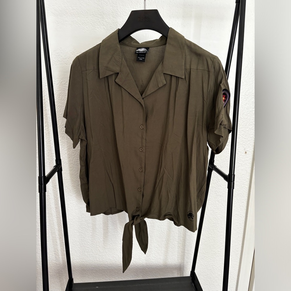 Jurassic World Crop Button-Up Shirt